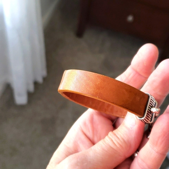 David Yurman .925 Sterling Vintage Leather Bracelet - Picture 8 of 11